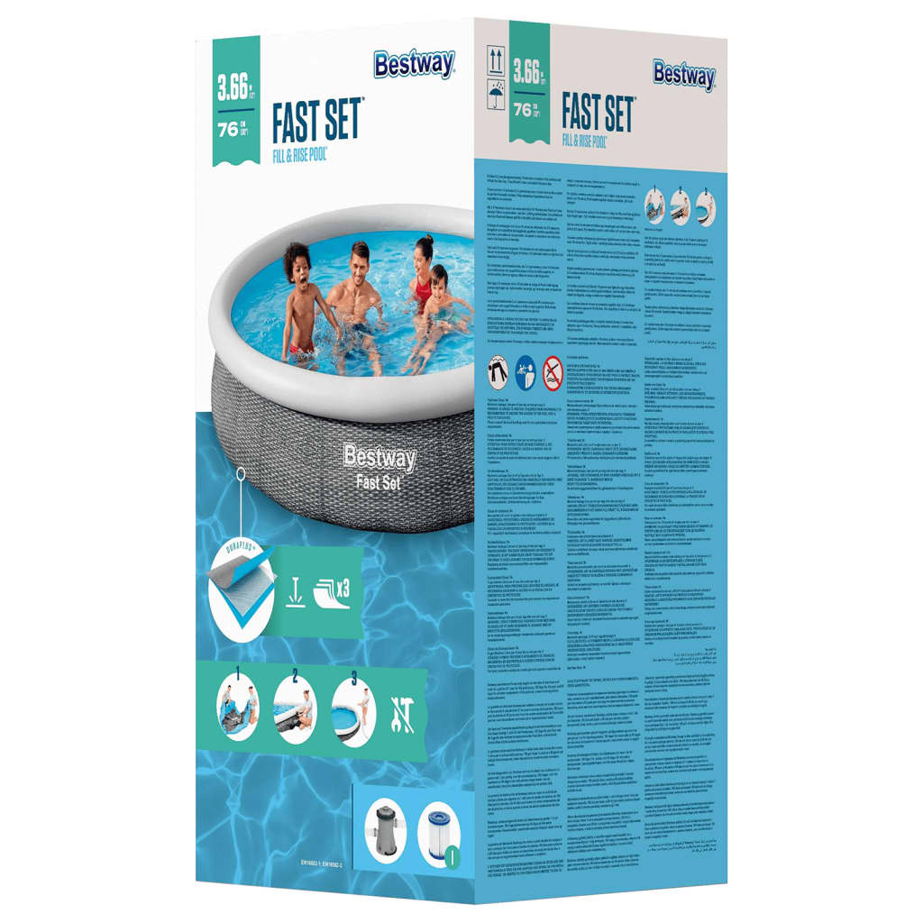 Bestway Swimmingpool Set Rund 366X76 Cm