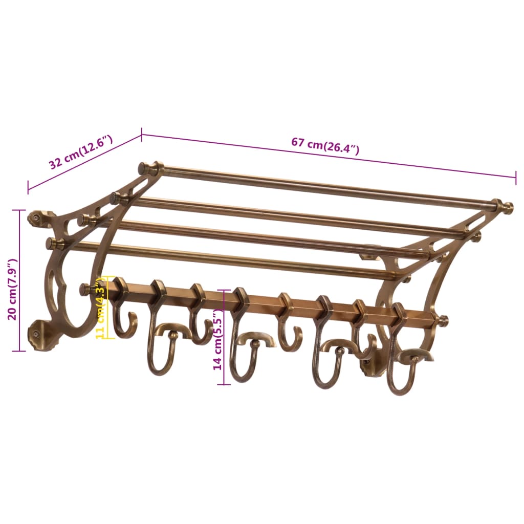 Wandgarderobe Mit Kleiderhaken Aluminium Rosa