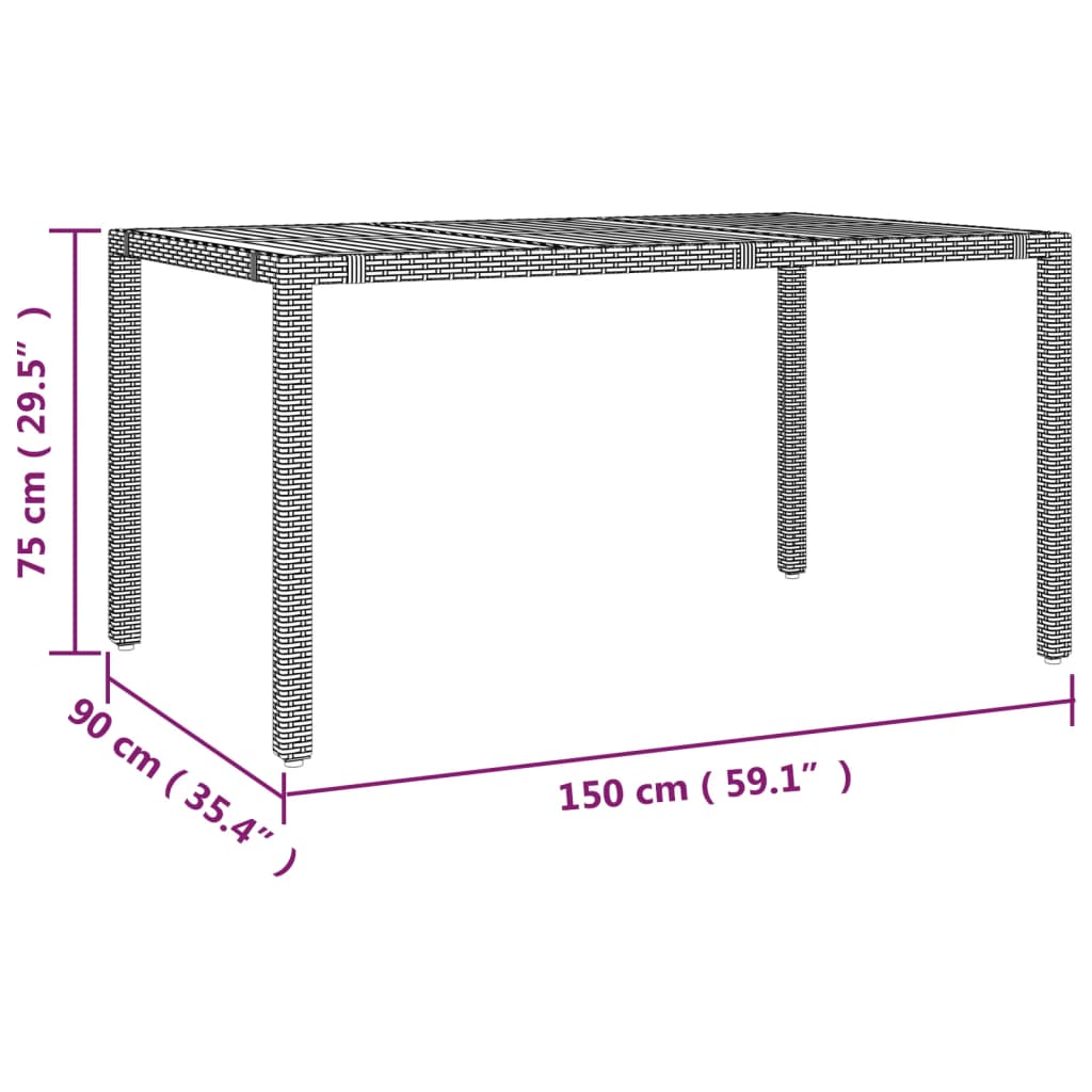 5-Tlg. Garten-Bistro-Set Mit Kissen Poly Rattan