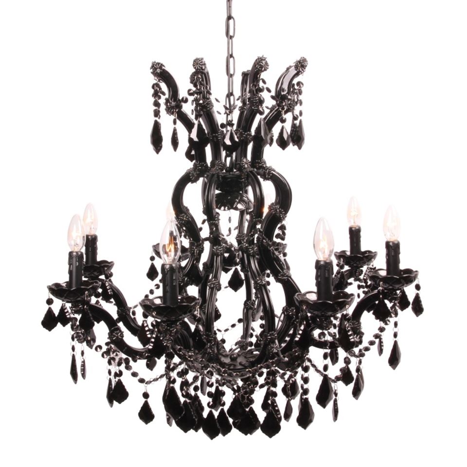 DS chandelier, ceiling light Maria Theresia 78 cm, black