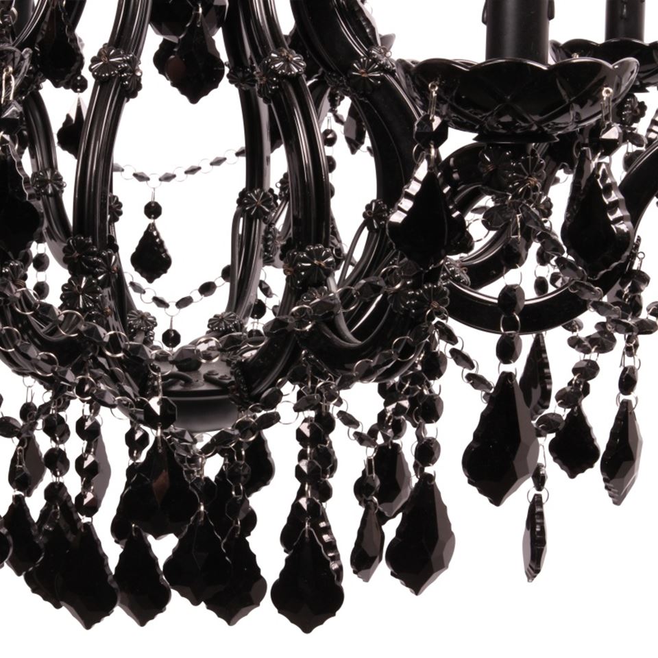 DS chandelier, ceiling light Maria Theresia 78 cm, black