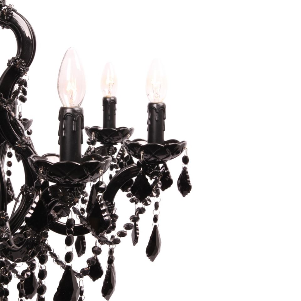 DS chandelier, ceiling light Maria Theresia 78 cm, black