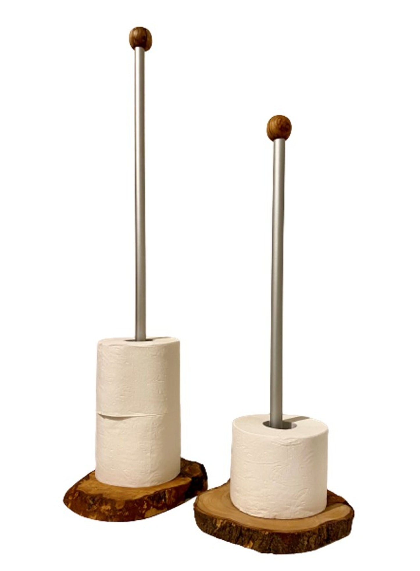 Olive wood toilet roll stand holder classic 